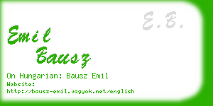 emil bausz business card